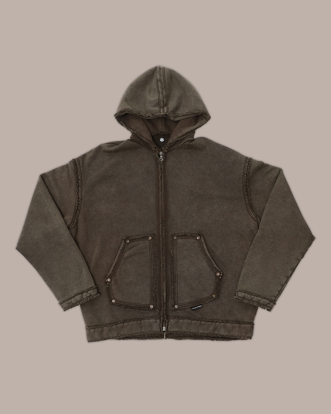 FRANCO HOODIE - Warm Grey